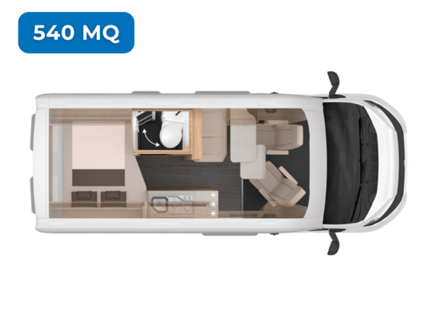 KNAUS BoxTime 2027 – 540 MQ Grundriss des KNAUS BoxTime 2027 540 MQ