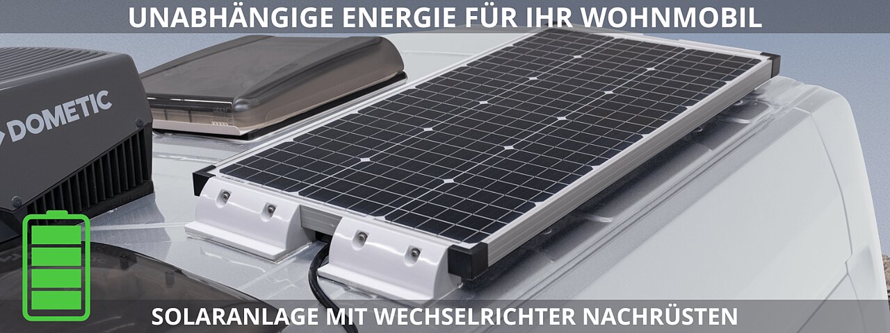 Solaranlage montieren in Wohnmobil Werkstatt Solaranlage einbauen in Wohnmobil Werkstatt