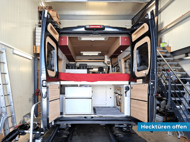 Schwenkbarer Fahrradträger nachrüsten für Wohnmobile Wohnmobil Fahrradträger Schwenkmodul - Hecktüren öffnen möglich