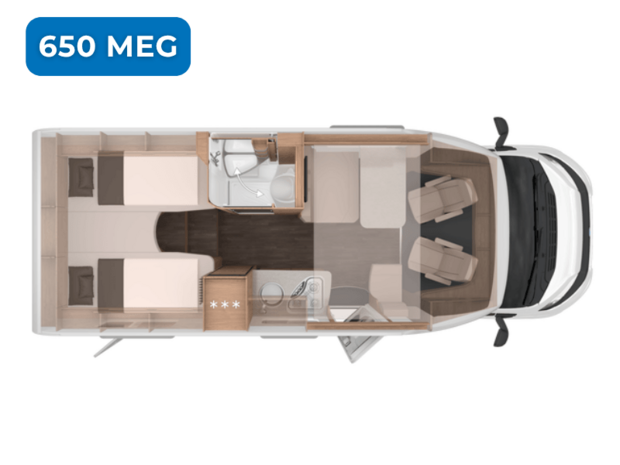 KNAUS Live Wave Platinum Selection 2027 – 650 MEG Grundriss des KNAUS Live Wave Platinum Selection 2027 650 MEG