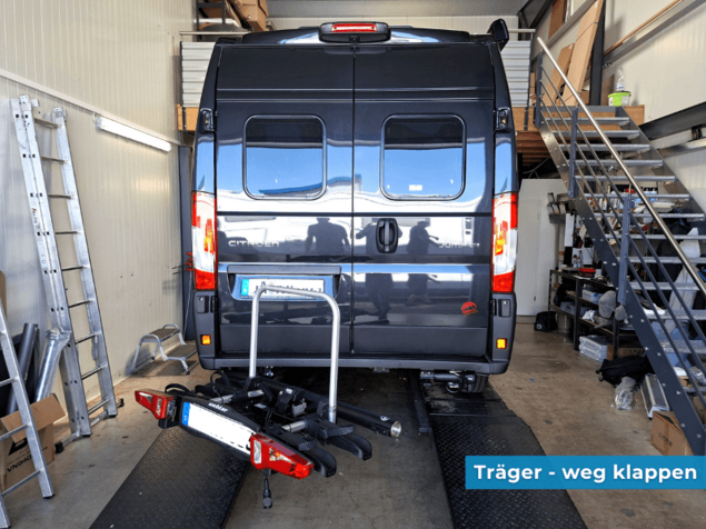 Wohnmobil Fahrradträger nachrüsten - Kastenwagen Schwenkbarer Fahrradträger nachrüsten Wohnmobil Kastenwagen