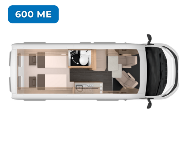 KNAUS BoxTime 2027 – 600 ME Grundriss des KNAUS BoxTime 2027 600 ME
