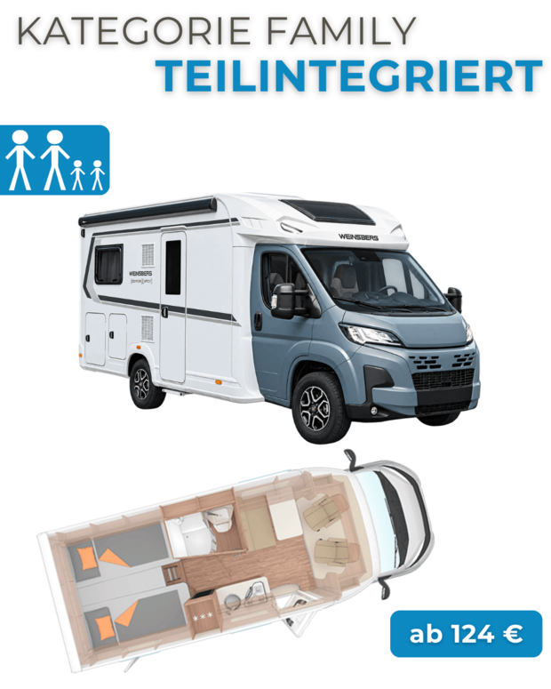 Wohnmobil-Vermietung Fahrzeug Kategorie Family