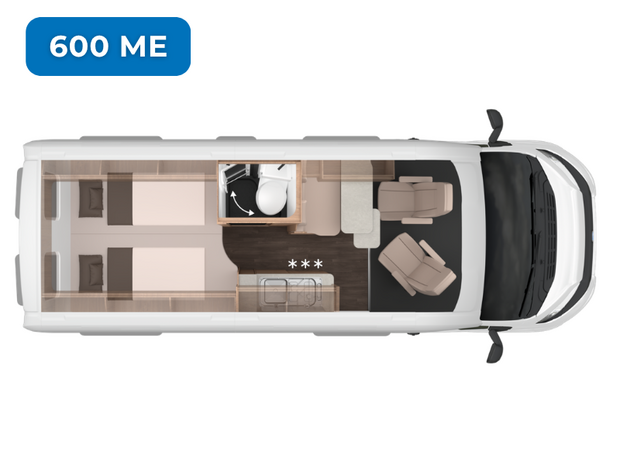 Grundriss des KNAUS BoxLife Platinum Selection 2027 600 ME
