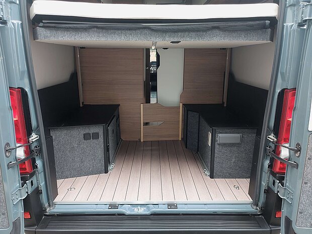 Stauraum im Knaus BoxLife 600 MQ Knaus BoxLife 600 MQ Stauraum im Wohnmobil