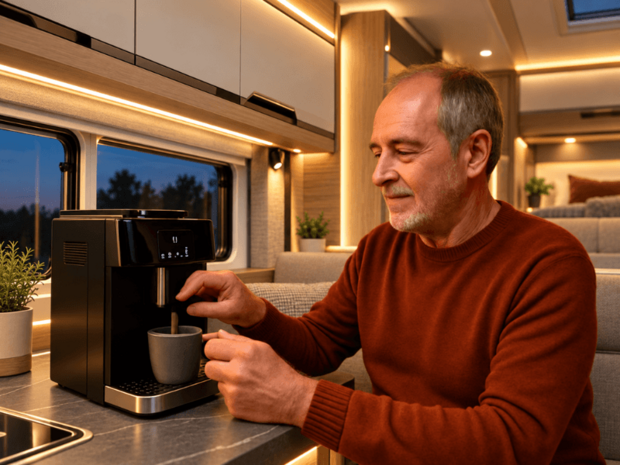 Kaffeemaschine im Wohnmobil – 230V Stromversorgung dank Wechselrichter