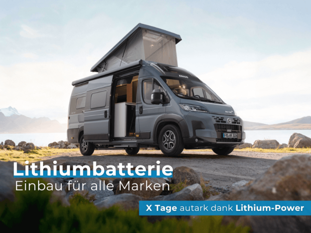 Lithiumbatterie inkl. Einbau für alle Marken