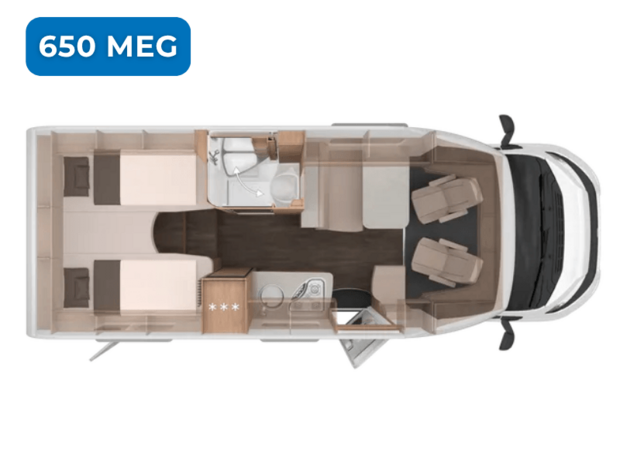 KNAUS LIVE TI 2027 – 650 MEG Grundriss des KNAUS LIVE TI 2027 650 MEG