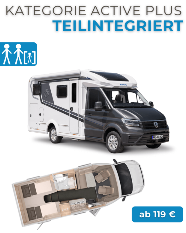 Teilintegrierte Wohnmobile, Camper mieten