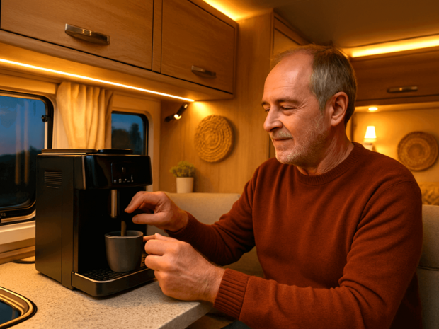 Kaffeemaschine im Wohnmobil – 230V Stromversorgung dank Wechselrichter