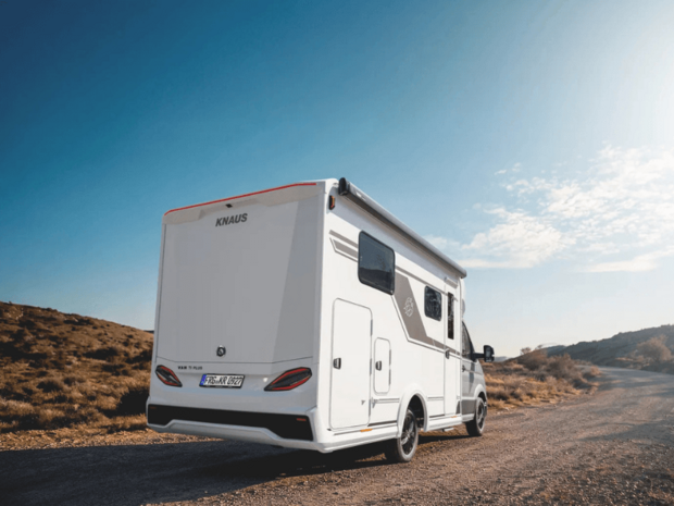 KNAUS VAN TI PLUS 650 MEG 2027 – FoldXpand-Heck FoldXpand-Heck des KNAUS VAN TI PLUS 650 MEG 2027 mit platzsparender Heckkonstruktion