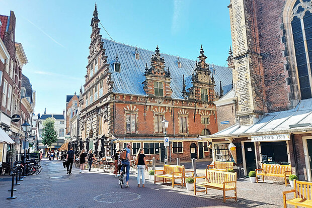 Haarlem Niederlande Innenstadt Wohnmobil nach Holland Niederlande