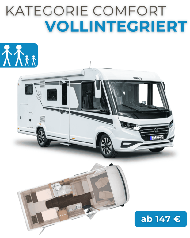 Vollintegrierte Wohnmobile mieten Mosbach