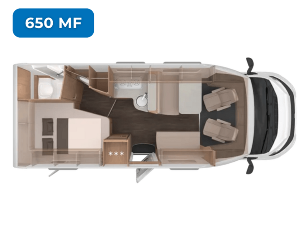 KNAUS LIVE TI 2027 – 650 MF Grundriss des KNAUS LIVE TI 2027 650 MF