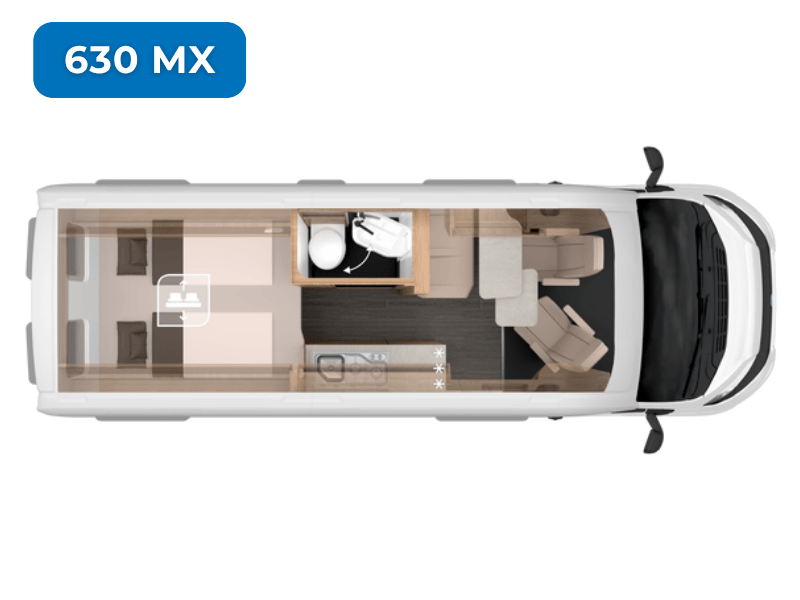 KNAUS BoxTime 2027 – 630 MX Grundriss des KNAUS BoxTime 2027 – 630 MX